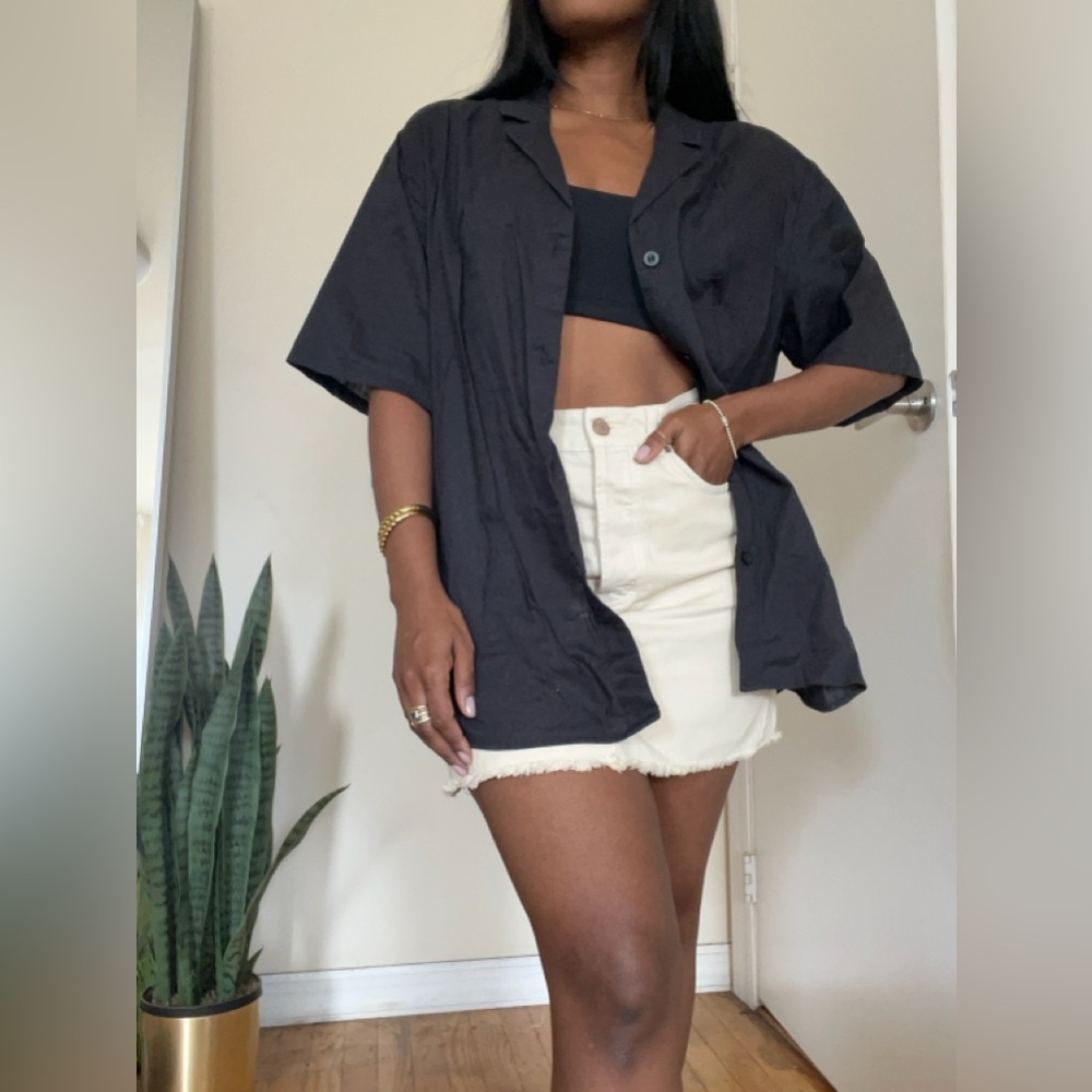H&M Black Button Down Shirt